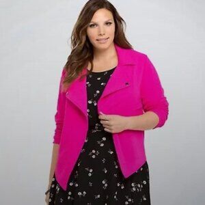 Torrid hot pink knit moto jacket CLOSET CLEAROUT DISCOUNT